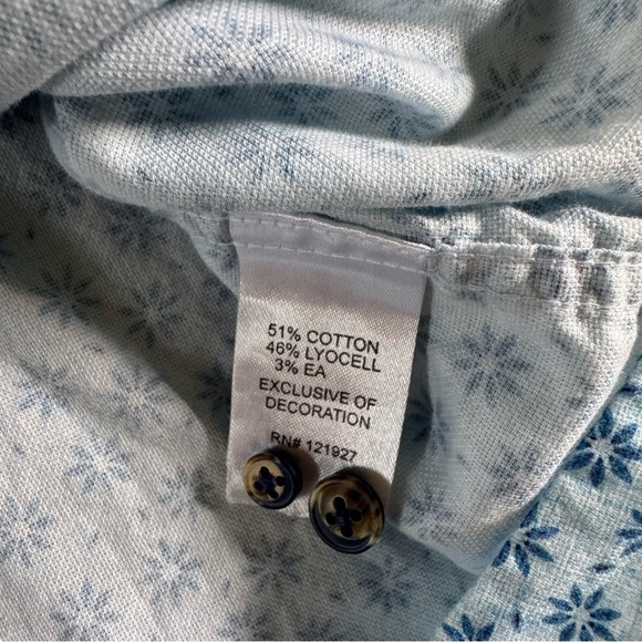 Johnnie-O Montage long sleep button front shirt Gulf Blue Top Shelf XL - Picture 3 of 9